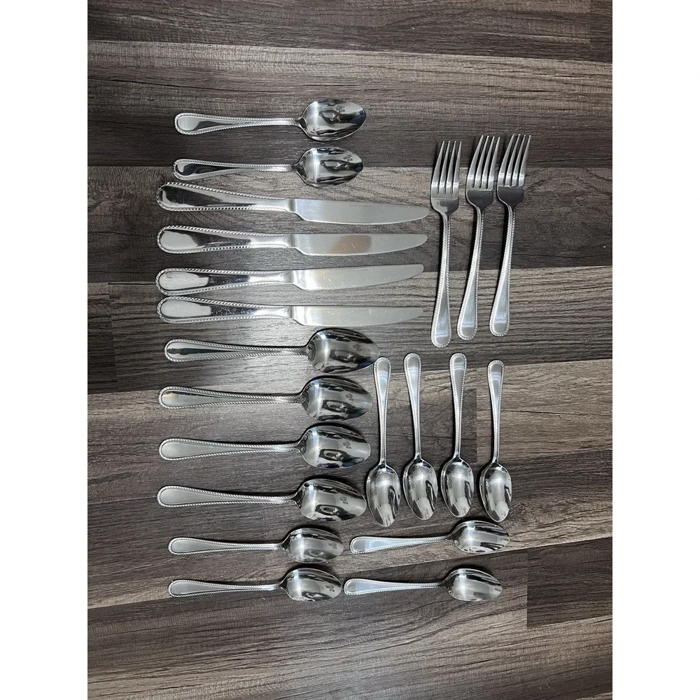 International Tableware Belmont Stainless Steel Flatware Lot Restaurant 21 PC